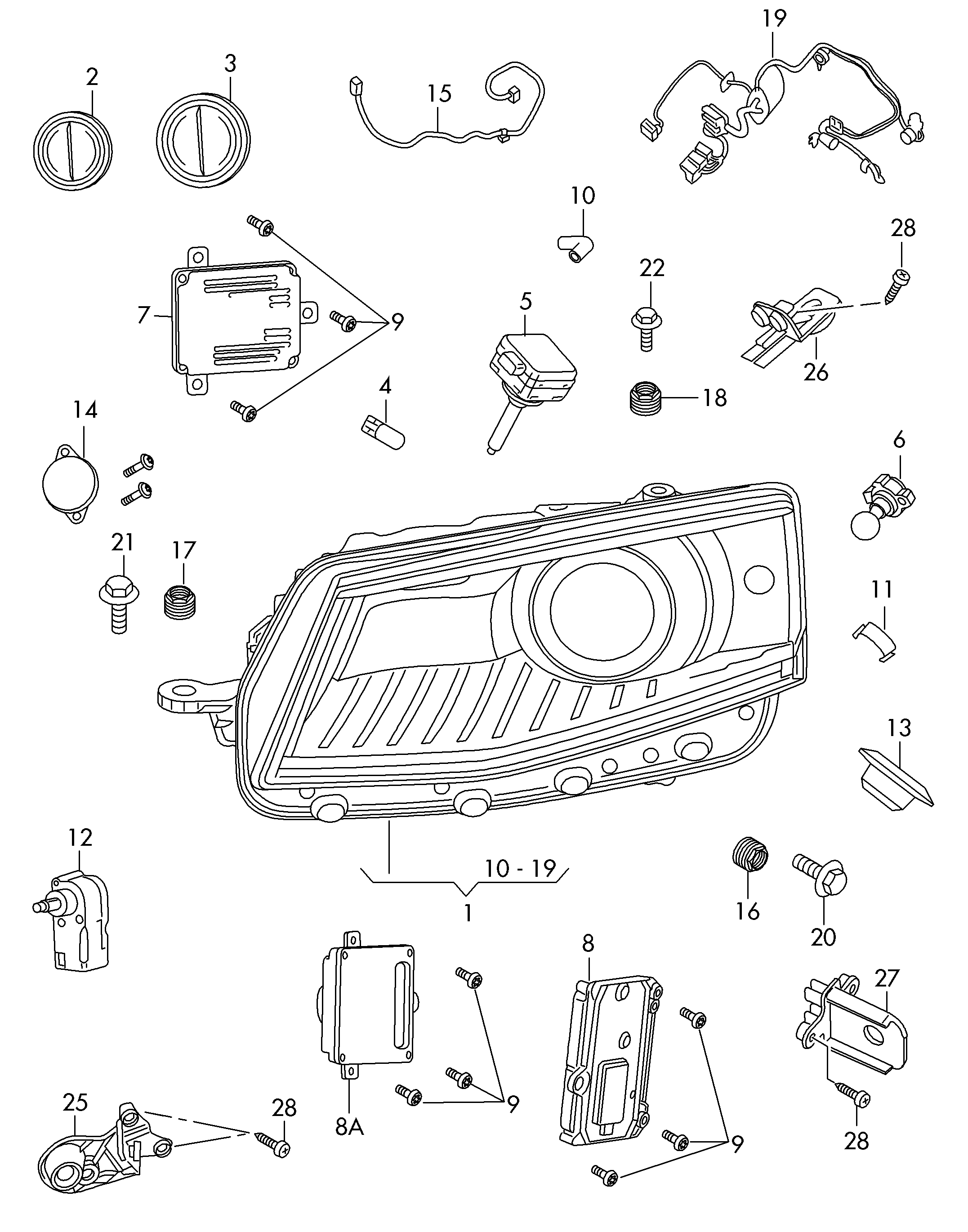 VAG N   107 218 01 - Bec, far principal allinparts.ro