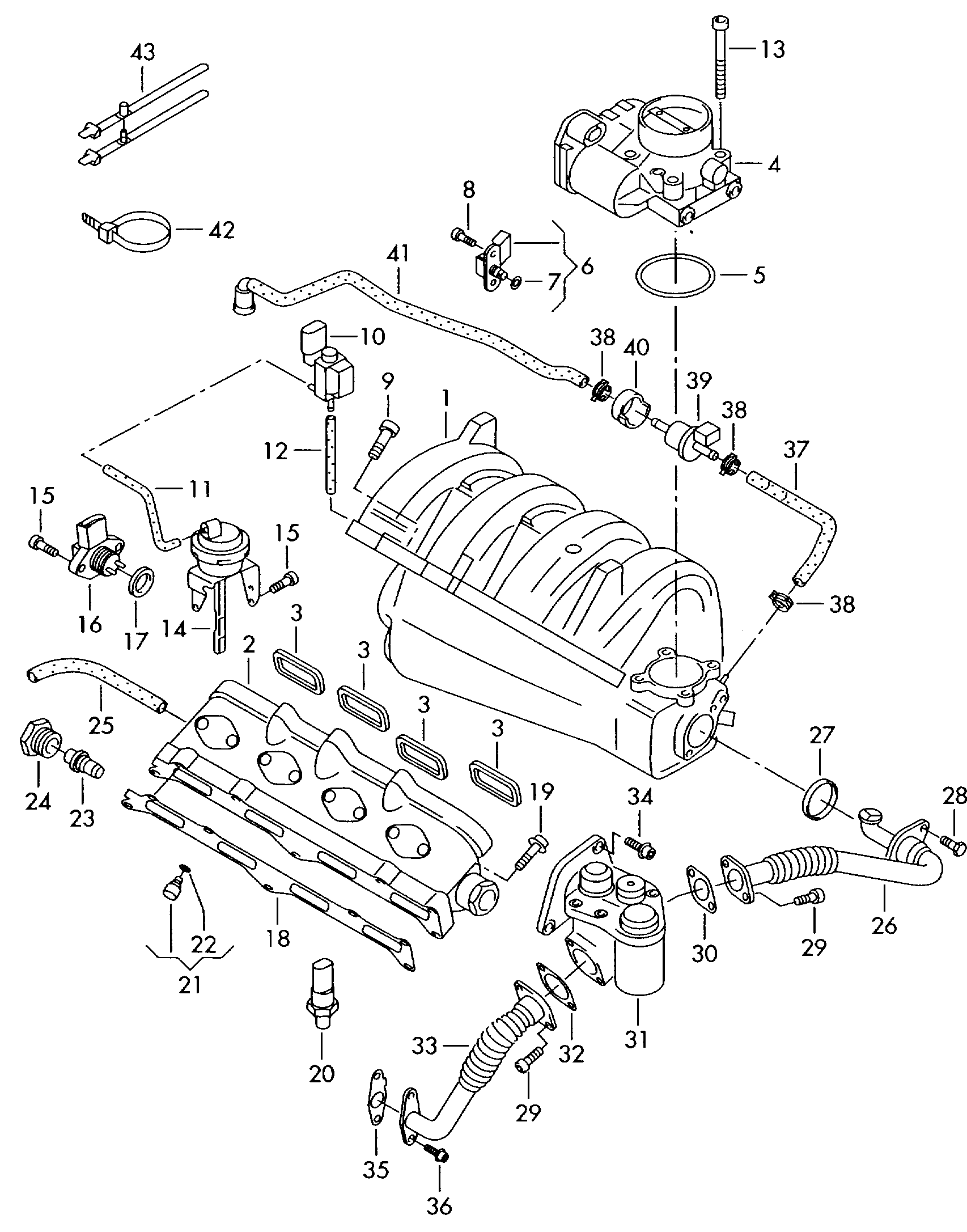 VAG 03C 907 386 D - Senzor, clapeta conducta aspiratie allinparts.ro