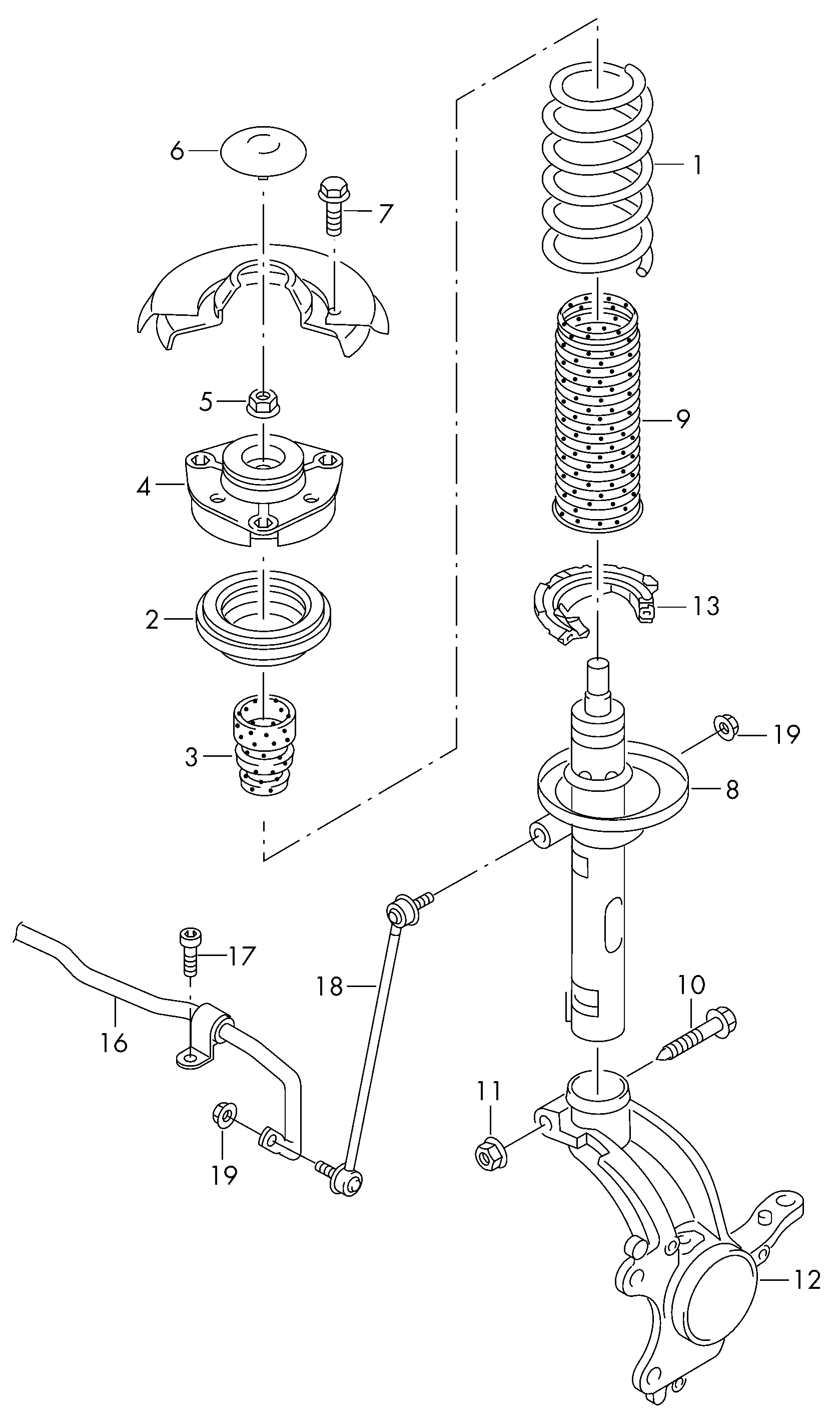 VAG 5Q0 413 023FK - Amortizor allinparts.ro