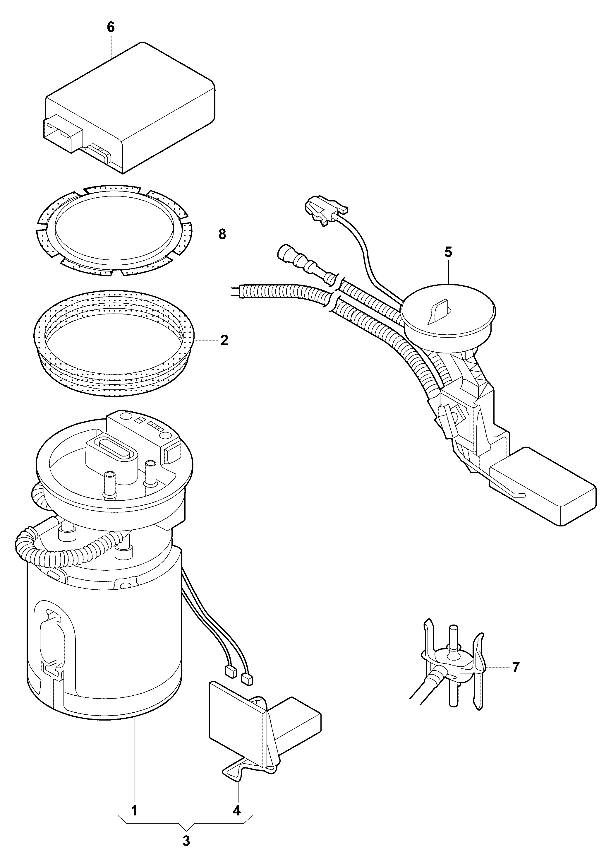 VAG 6Q0919050C - Modul alimentare combustibil allinparts.ro