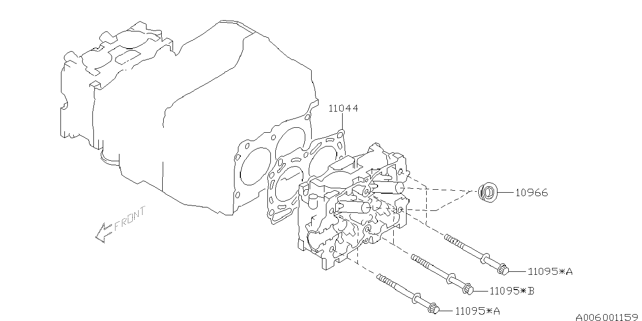 Subaru 11044-AA632 - Garnitura, chiulasa allinparts.ro