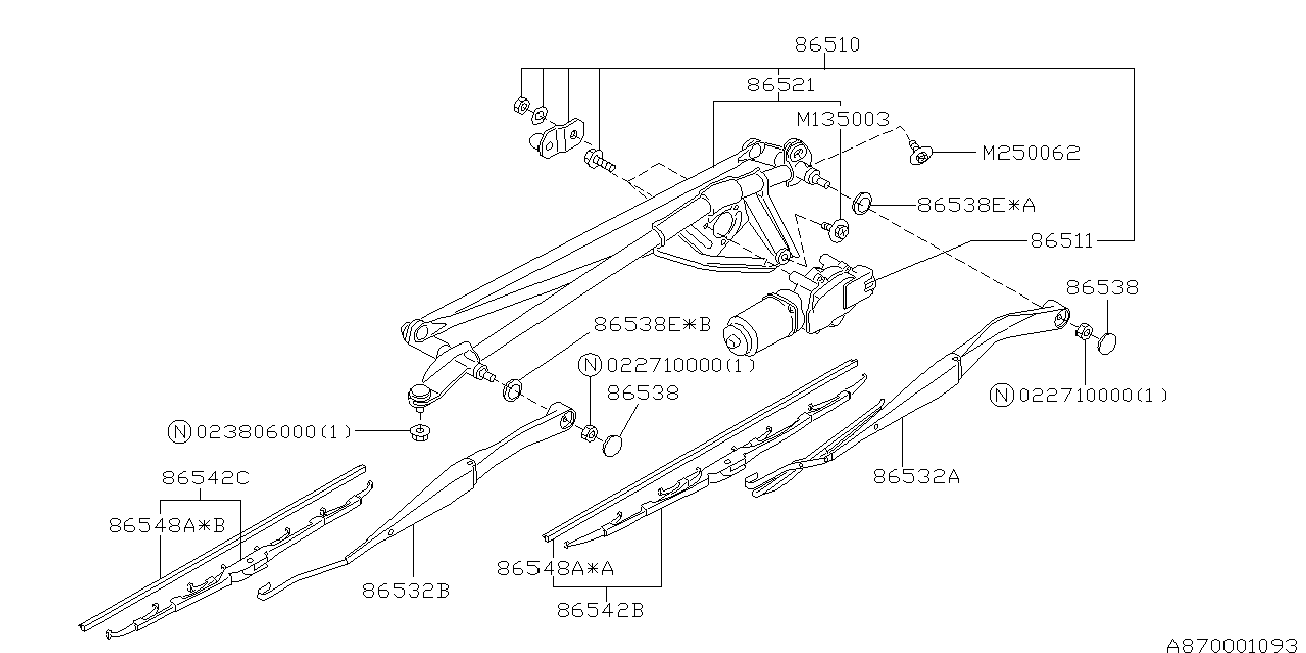 Subaru 86542AE020 - Lamela stergator allinparts.ro