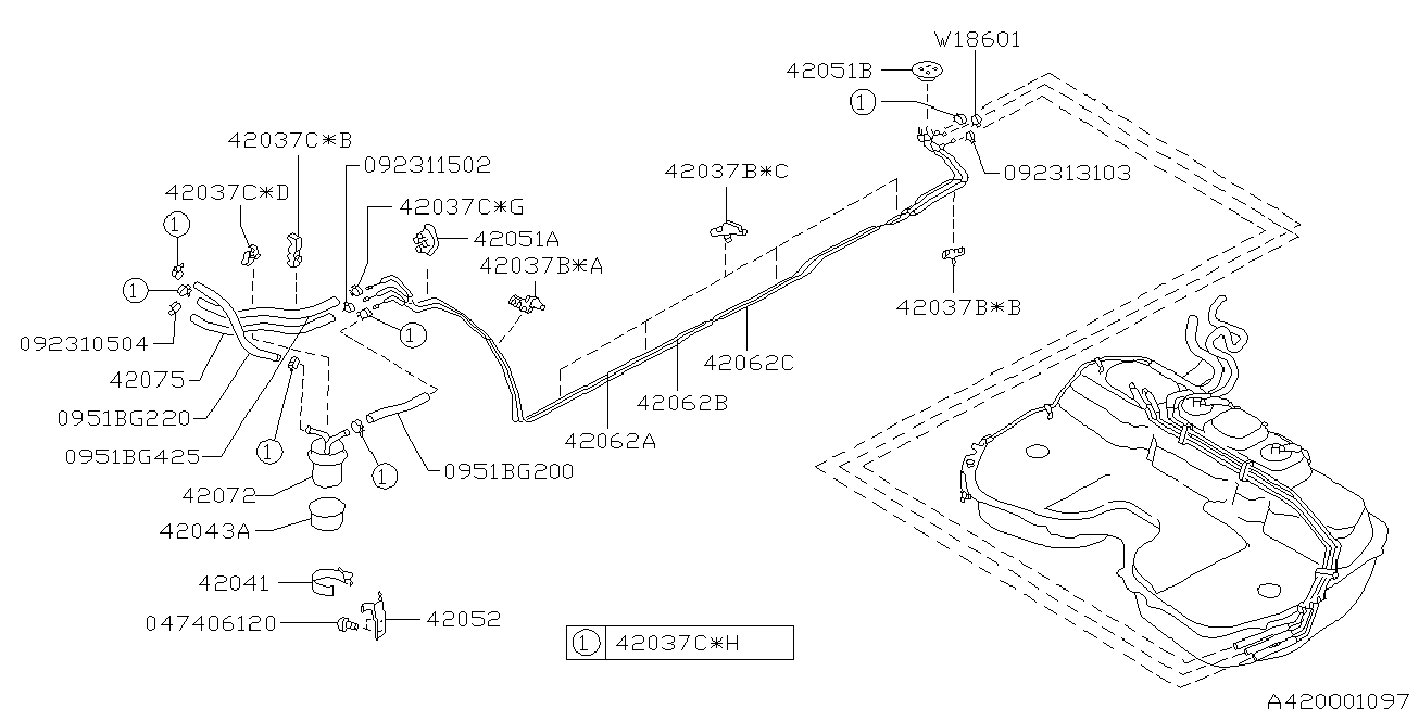Subaru 42072-AA011 - Filtru combustibil allinparts.ro