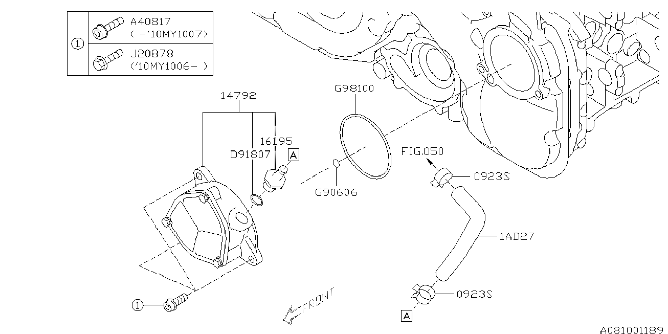 Subaru 803918070 - Inel etansare, surub drena ulei allinparts.ro