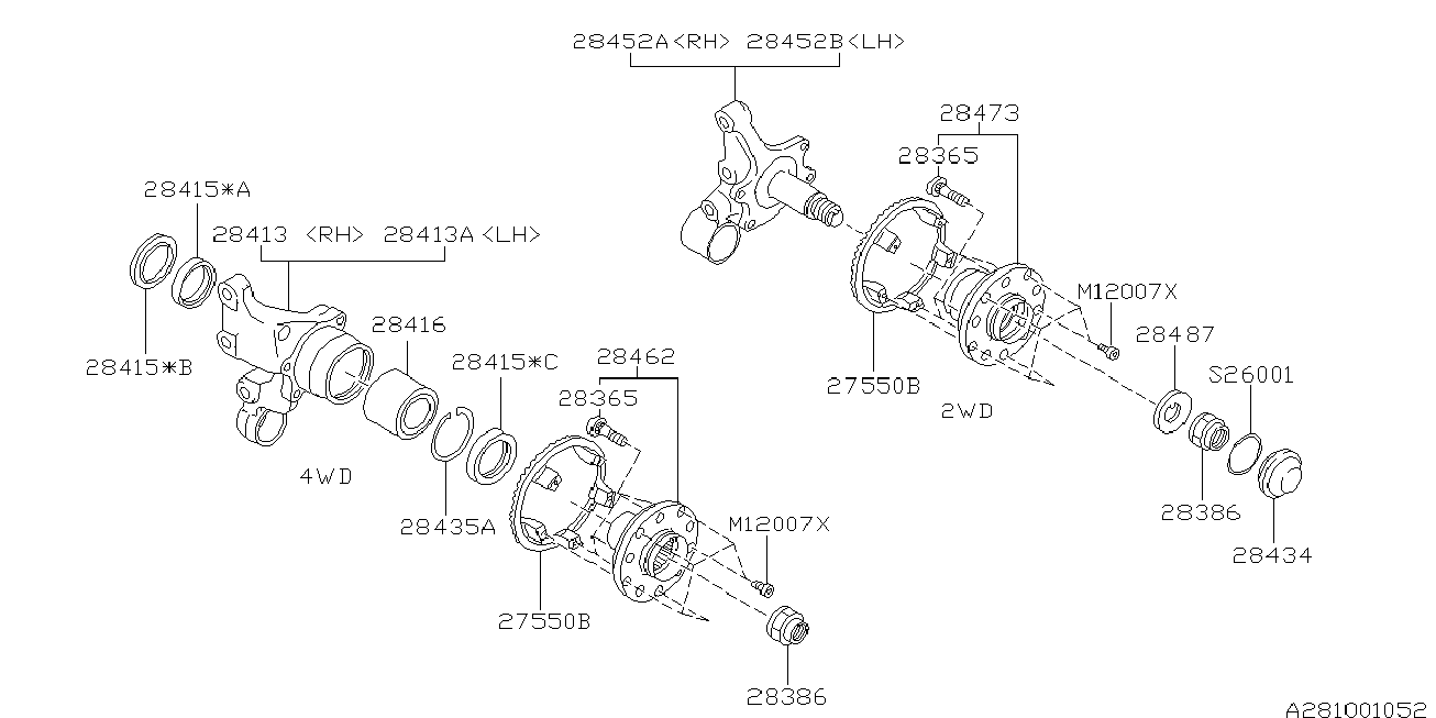 Subaru 28016-AA020 - Set rulment roata allinparts.ro