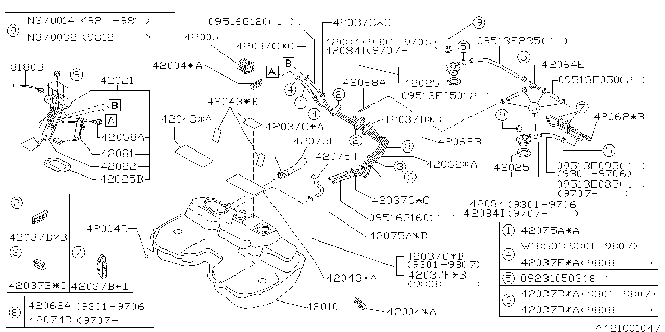 Subaru 42021AC030 - Pompa combustibil allinparts.ro