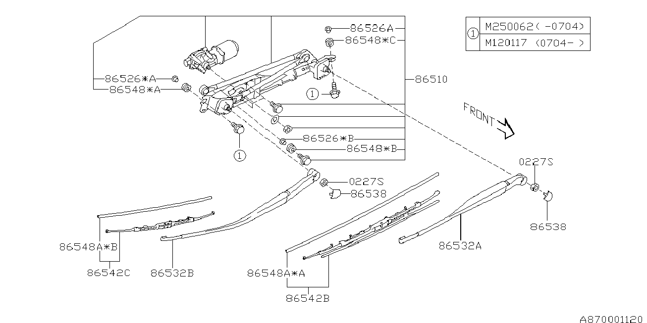Subaru 86542XA08A - Lamela stergator allinparts.ro