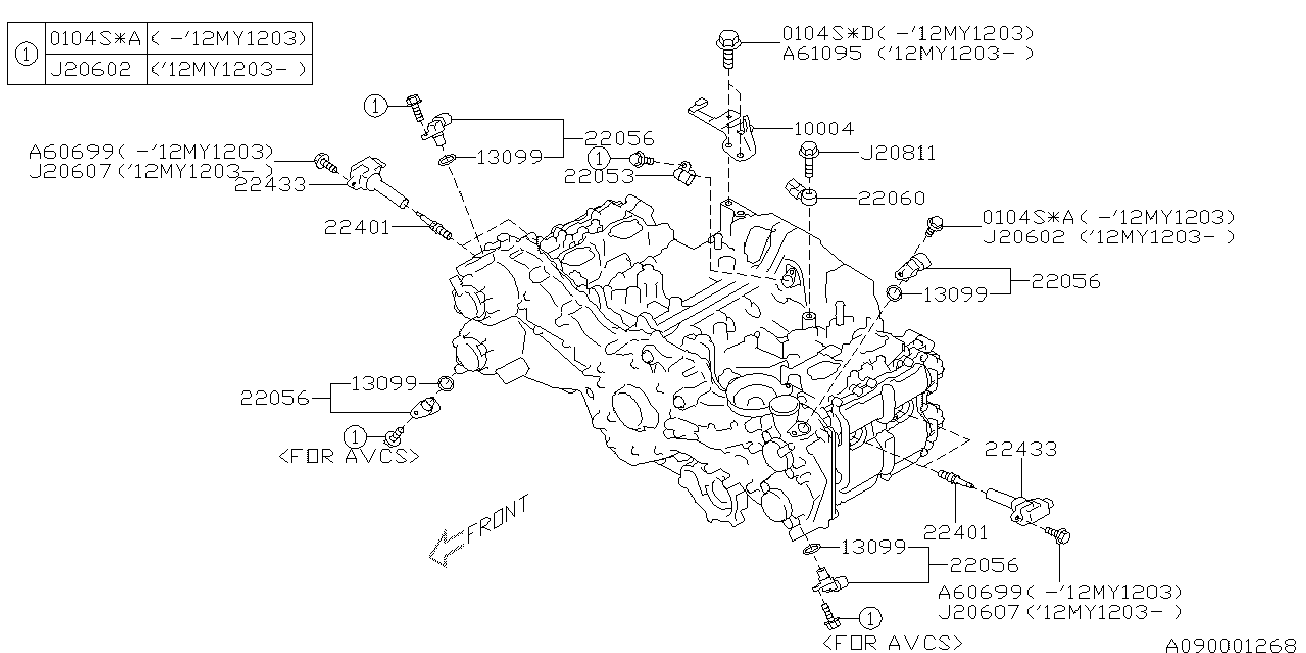 Subaru 22401-AA780 - Bujii allinparts.ro