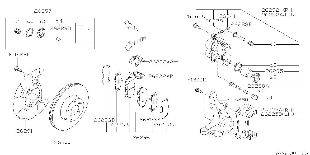 Subaru 26292SC010 - Etrier frana allinparts.ro