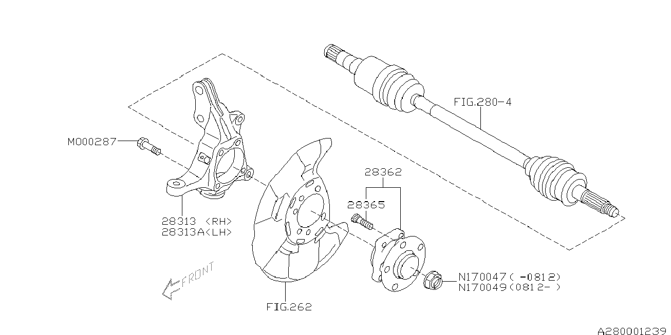 Subaru 28373FG010 - Set rulment roata allinparts.ro