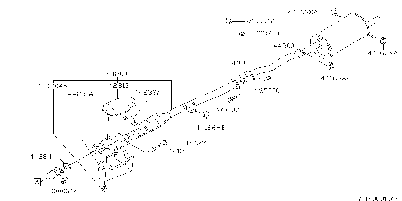 Subaru 802008270 - Piulita,galeria de evacuare allinparts.ro