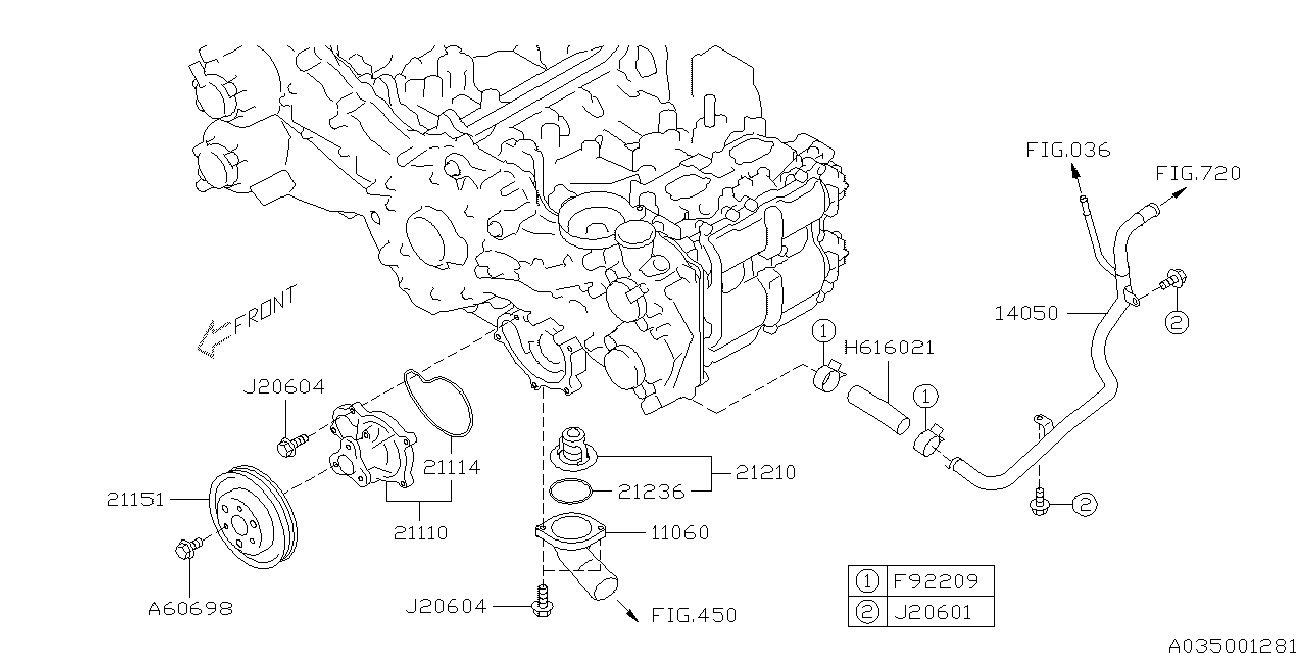 Subaru 21210-AA211 - Termostat,lichid racire allinparts.ro