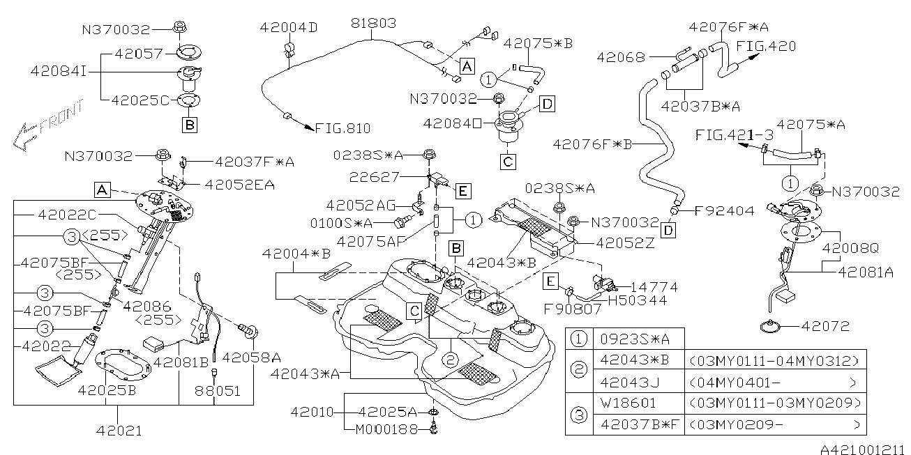 Subaru 42021 FE020 - Pompa combustibil allinparts.ro