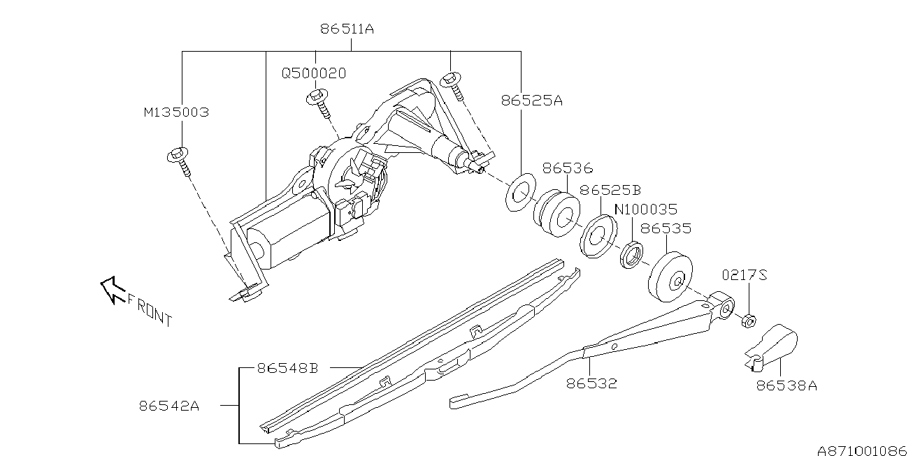 Subaru 86542FC110 - Lamela stergator allinparts.ro