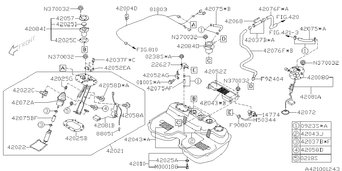 Subaru 42021 FE090 - Pompa combustibil allinparts.ro