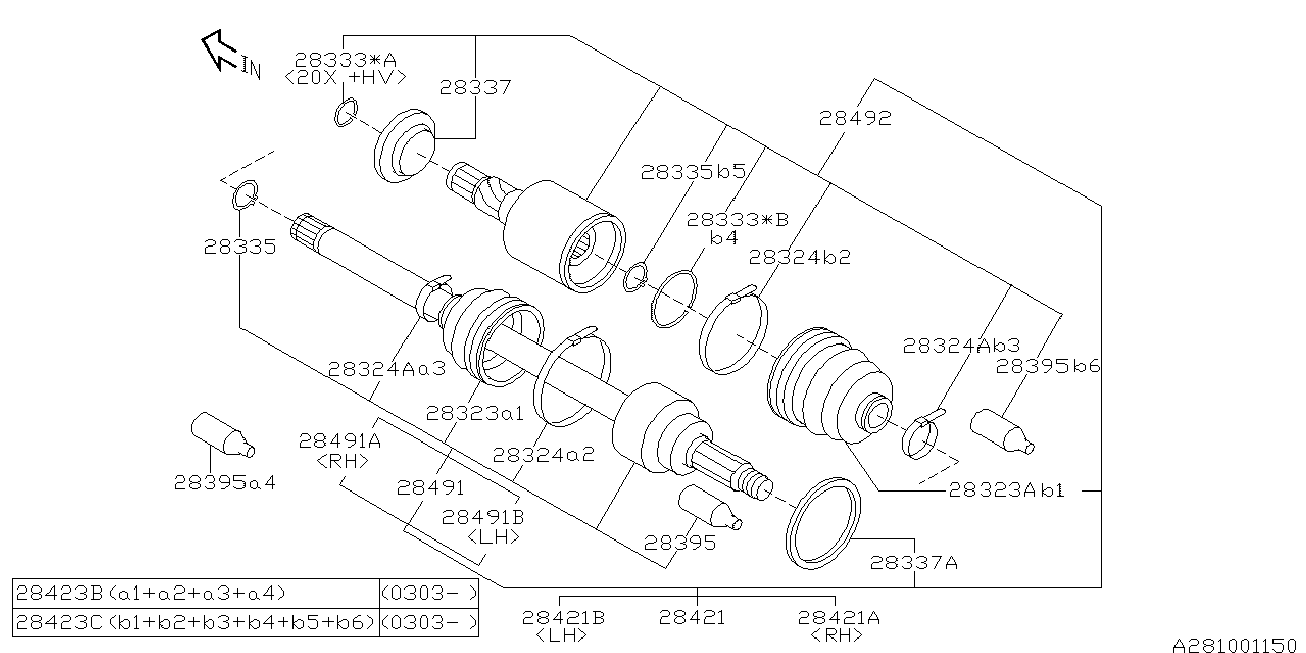 Subaru 28423-FE000 - Burduf cauciuc, articulatie planetara allinparts.ro