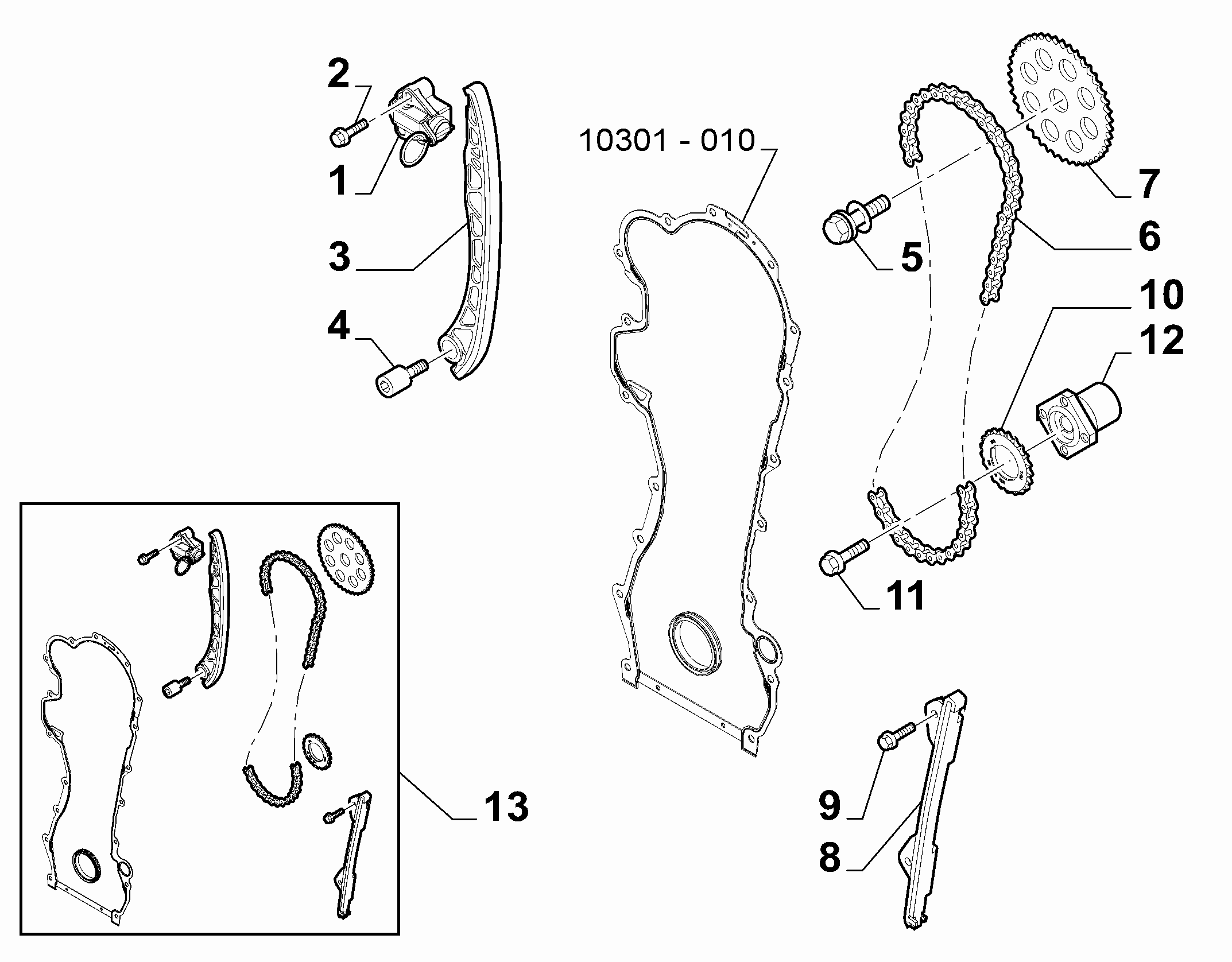 PSA 55221385 - Chit lant de distributie allinparts.ro
