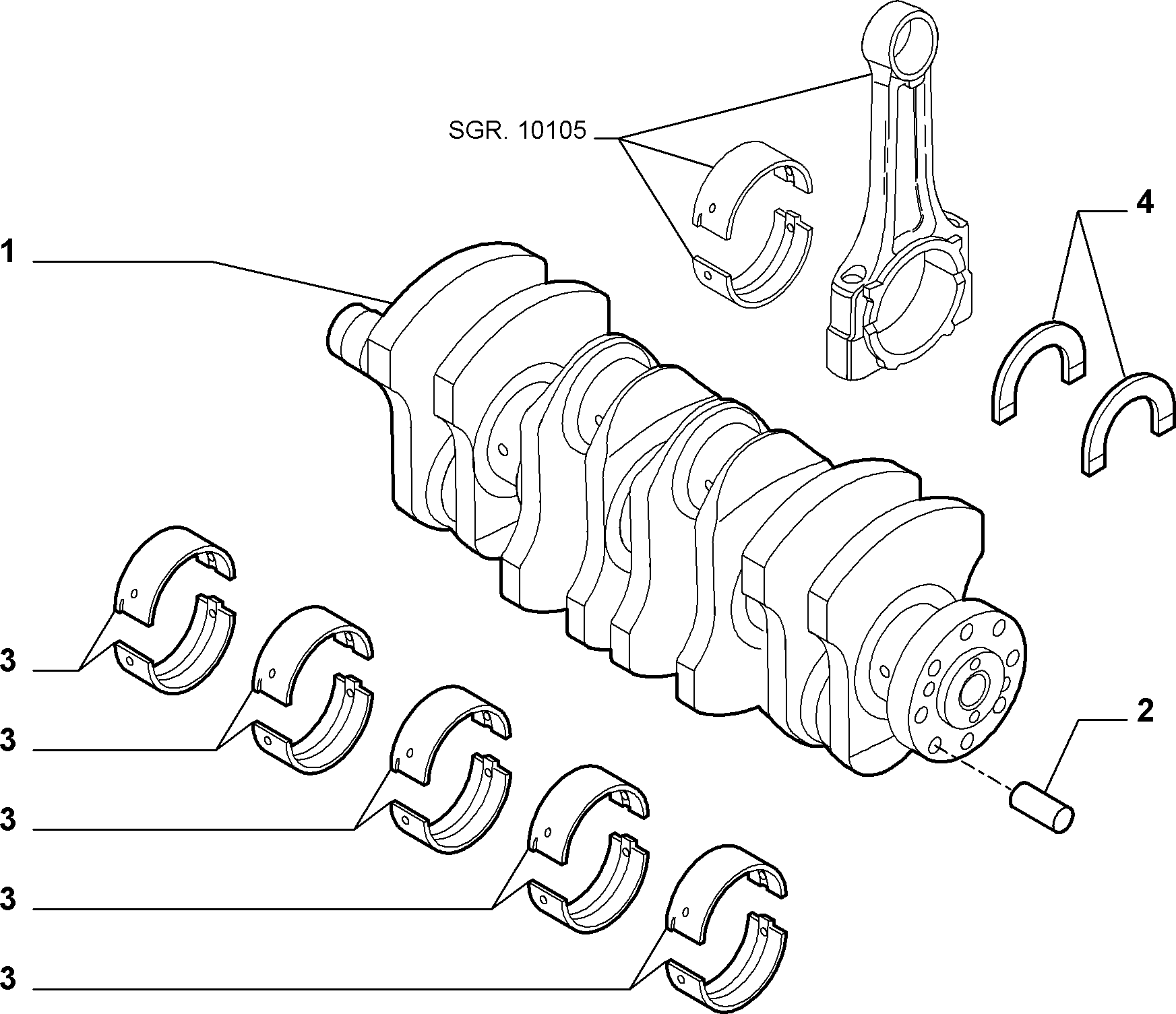 IVECO 71747643 - Set rulemt arbore cotit allinparts.ro