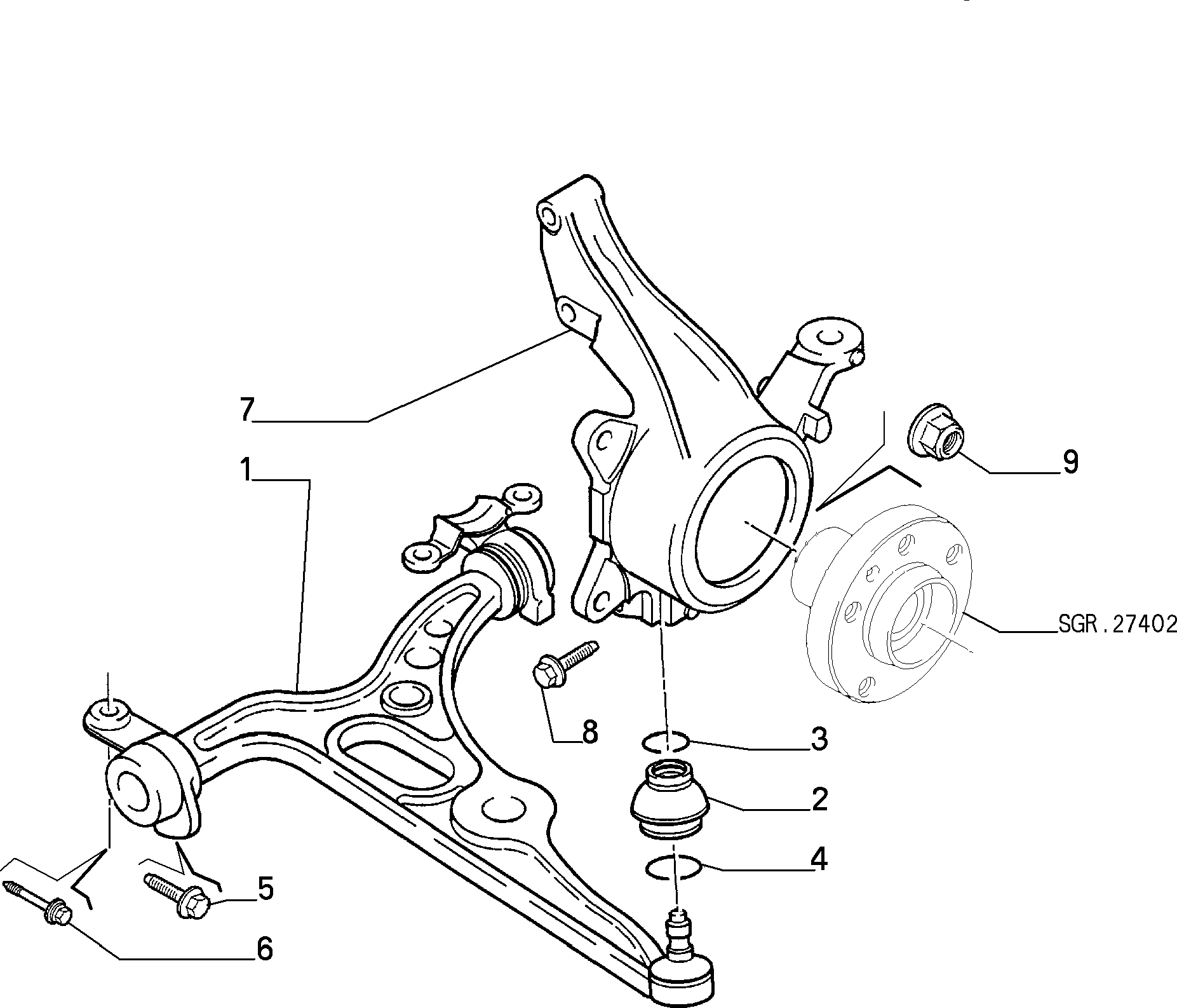 FCA 1333754080 - Brat, suspensie roata allinparts.ro