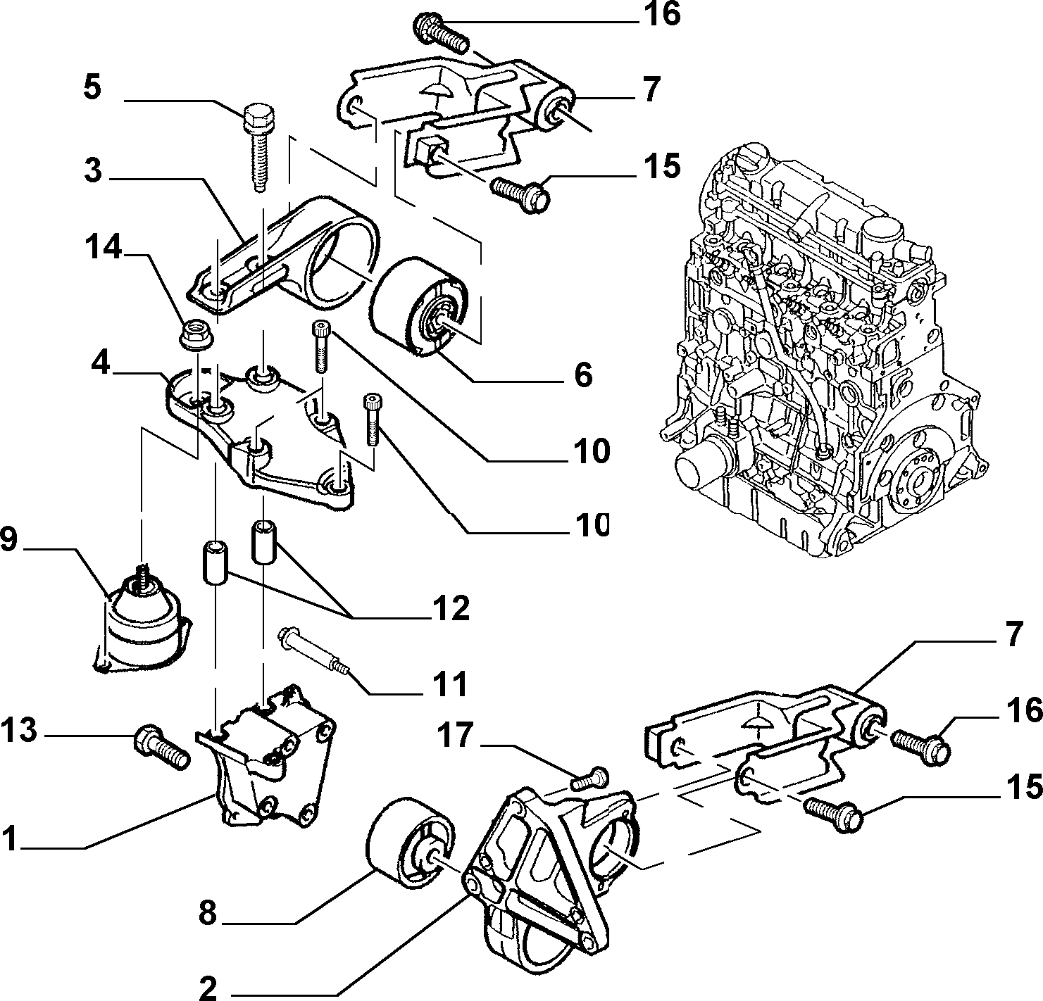 FCA 9631575180 - Suport motor allinparts.ro