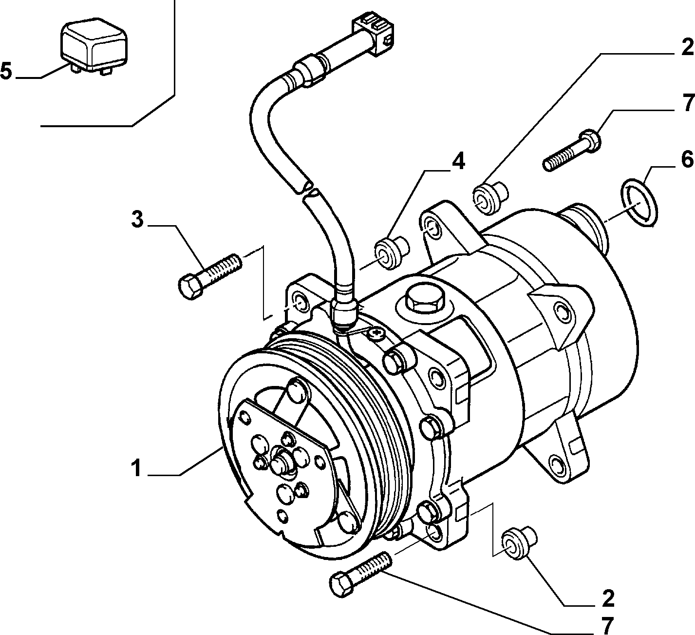 FCA 9640486480 - Compresor, climatizare allinparts.ro