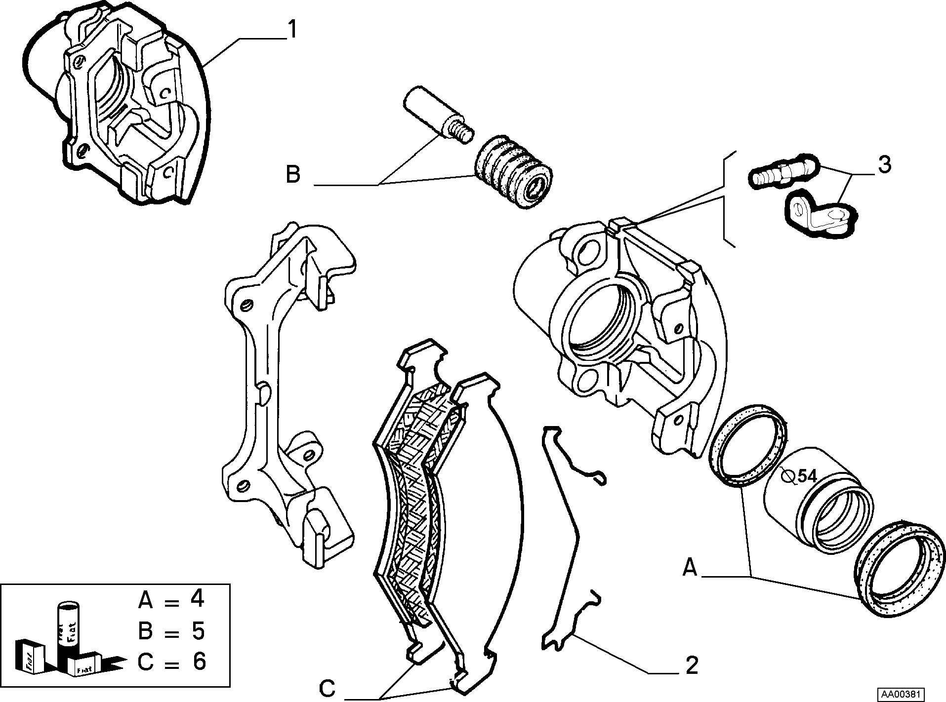 FCA 7074616 - Set placute frana,frana disc allinparts.ro