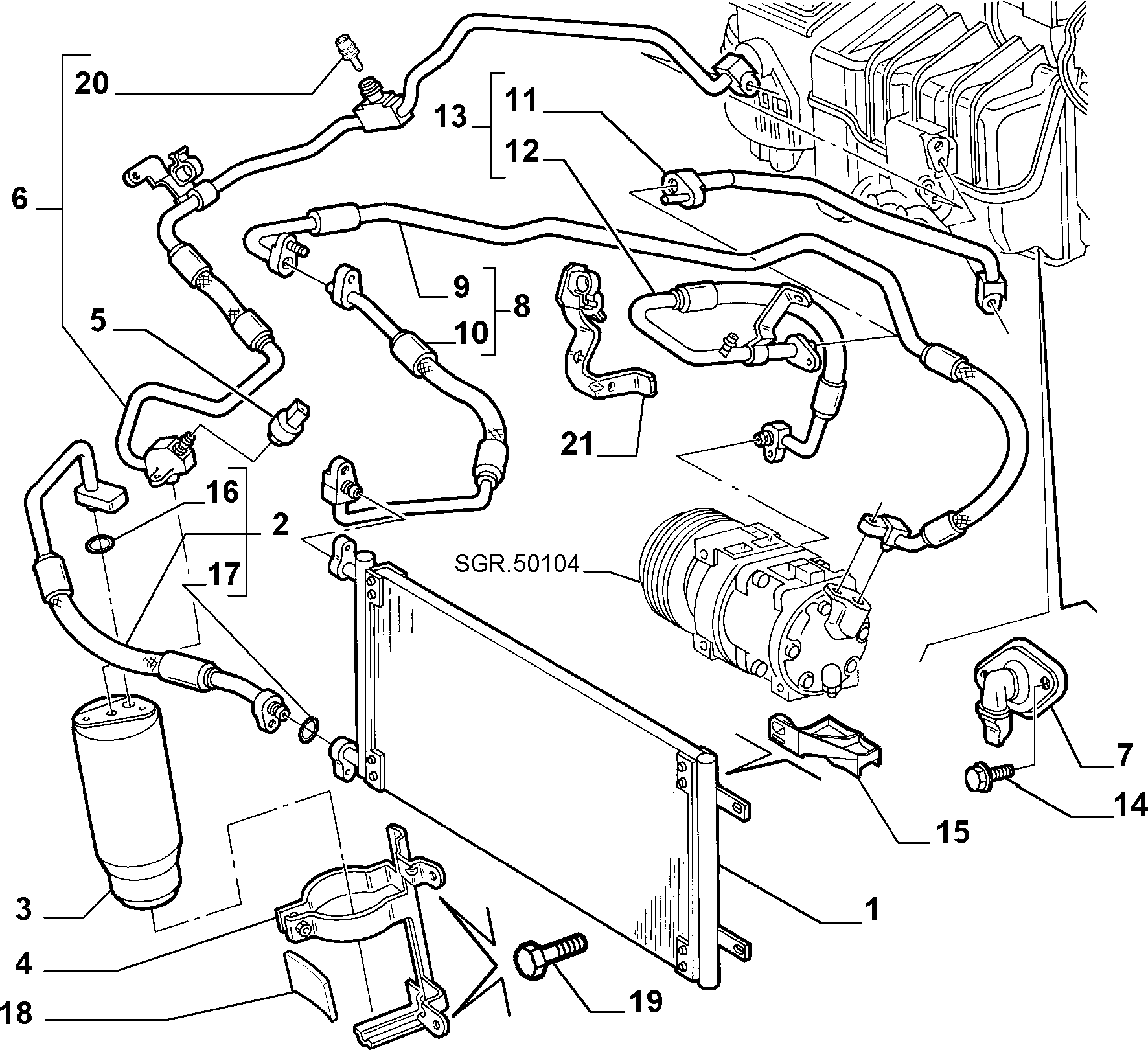IVECO 46527180 - Uscator,aer conditionat allinparts.ro