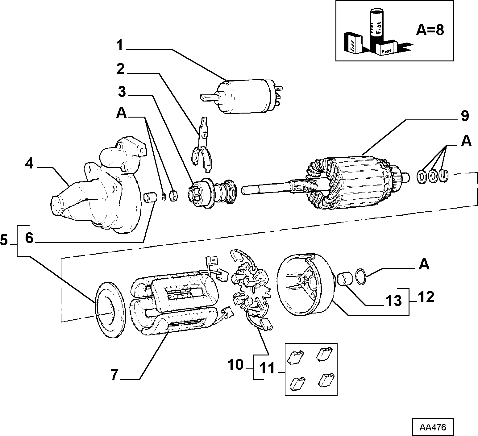 FCA 79026097 - Lagar colector, electromotor allinparts.ro