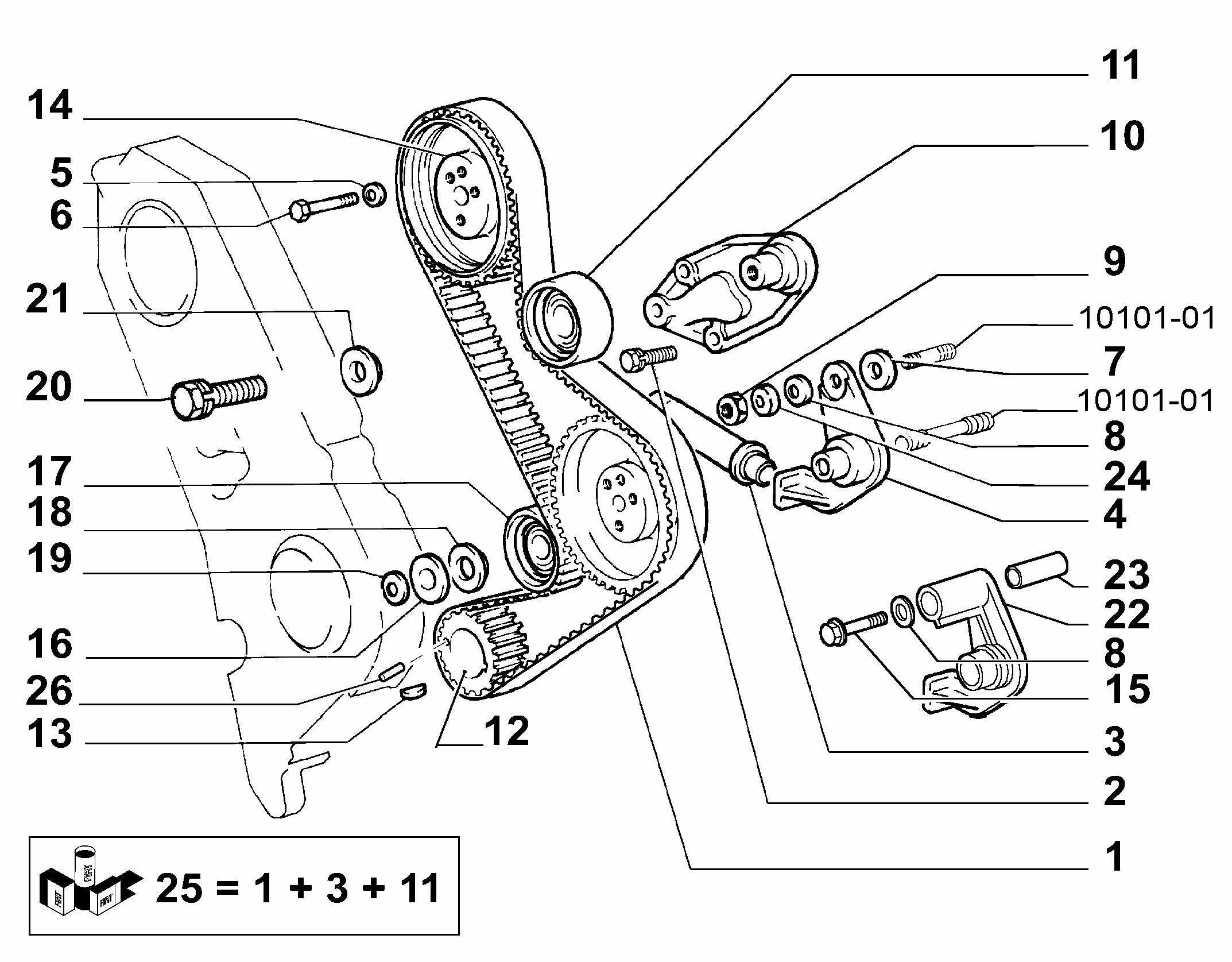 FCA 98415921 - Curea de distributie allinparts.ro