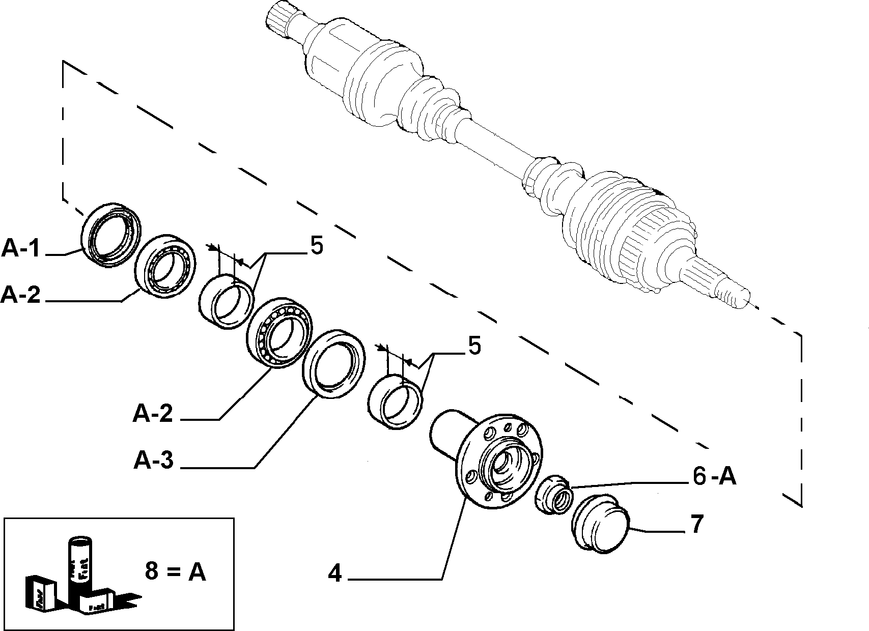 FCA 7627585 - Set rulment roata allinparts.ro