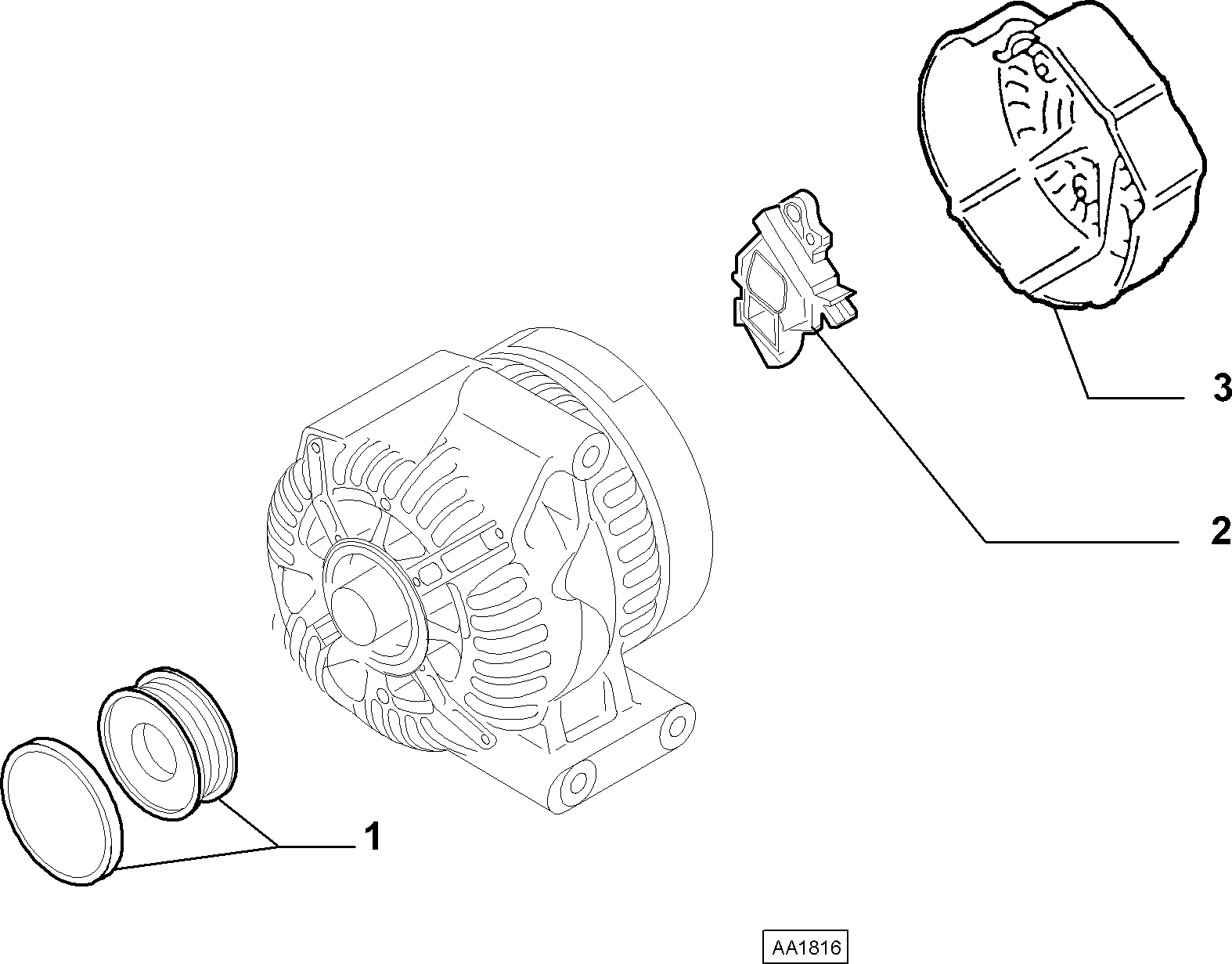 IVECO 77364725 - Fulie, alternator allinparts.ro