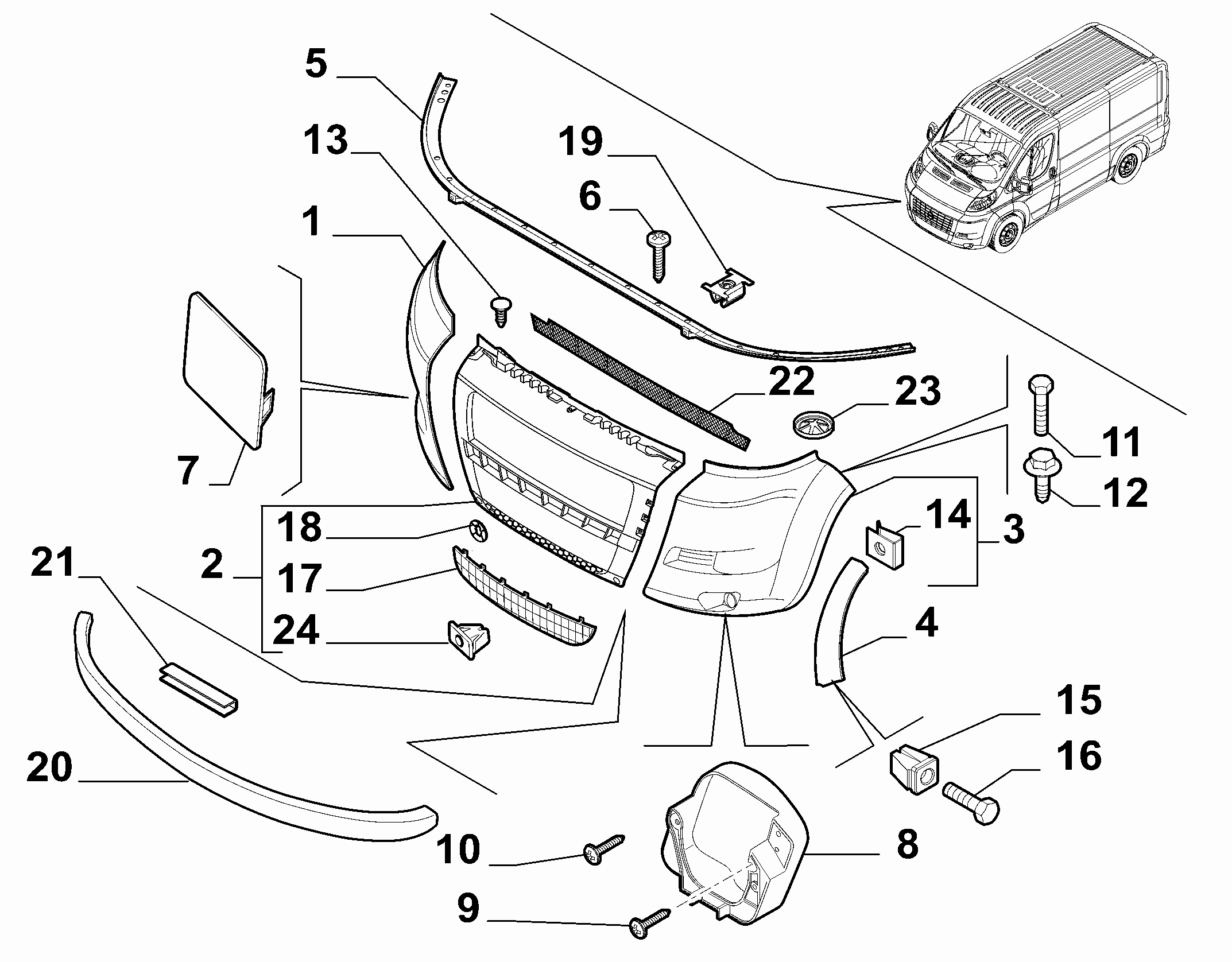 FCA 735423160 - Grila ventilatie, bara protectie allinparts.ro
