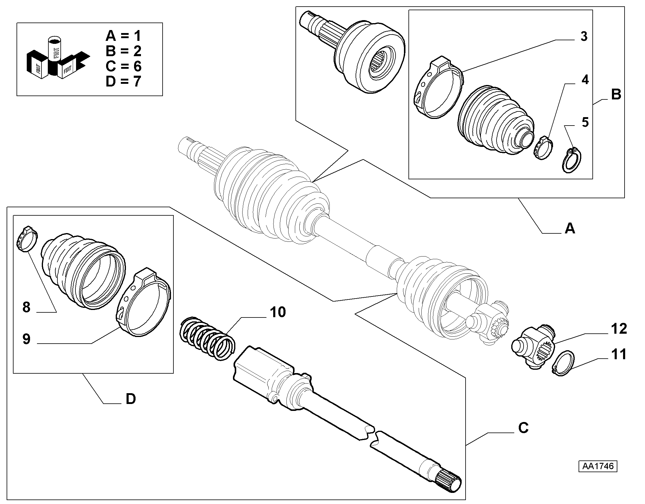 FCA 71771156 - Burduf cauciuc, articulatie planetara allinparts.ro