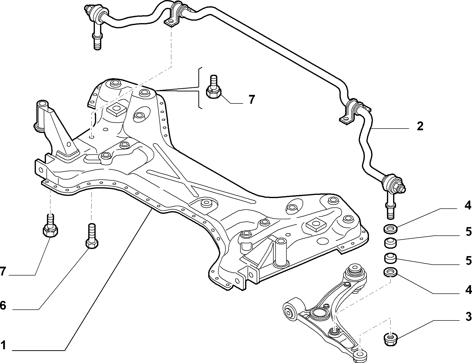 FCA 1357572080 - Brat / bieleta suspensie, stabilizator allinparts.ro