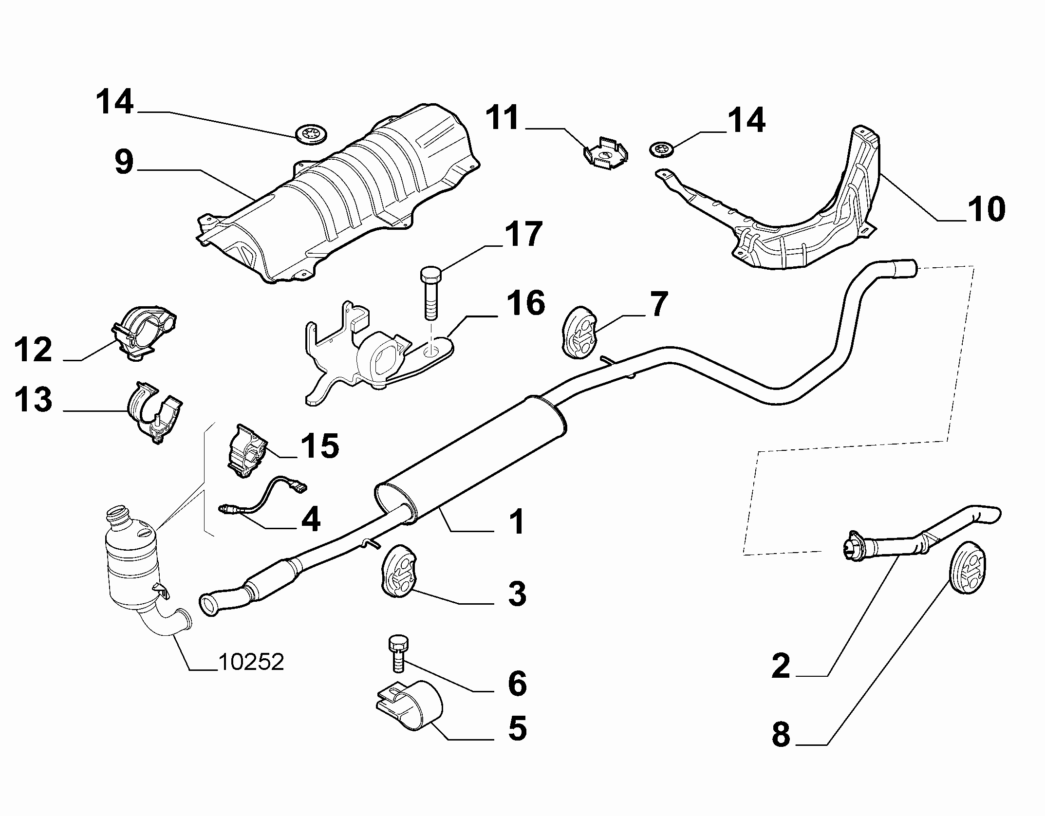 FCA 55702861 - Suport, toba esapament allinparts.ro