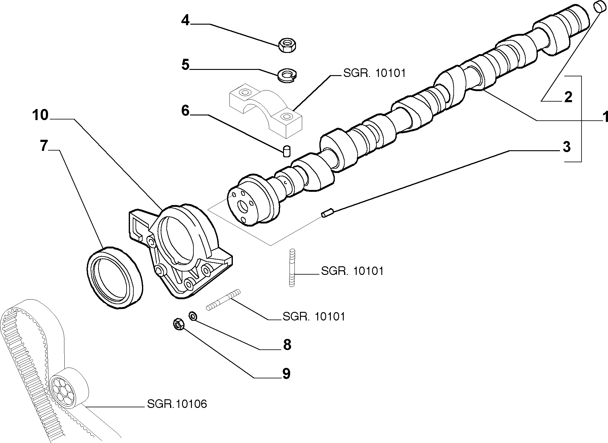 FCA 98454041 - Simering, ax cu came allinparts.ro