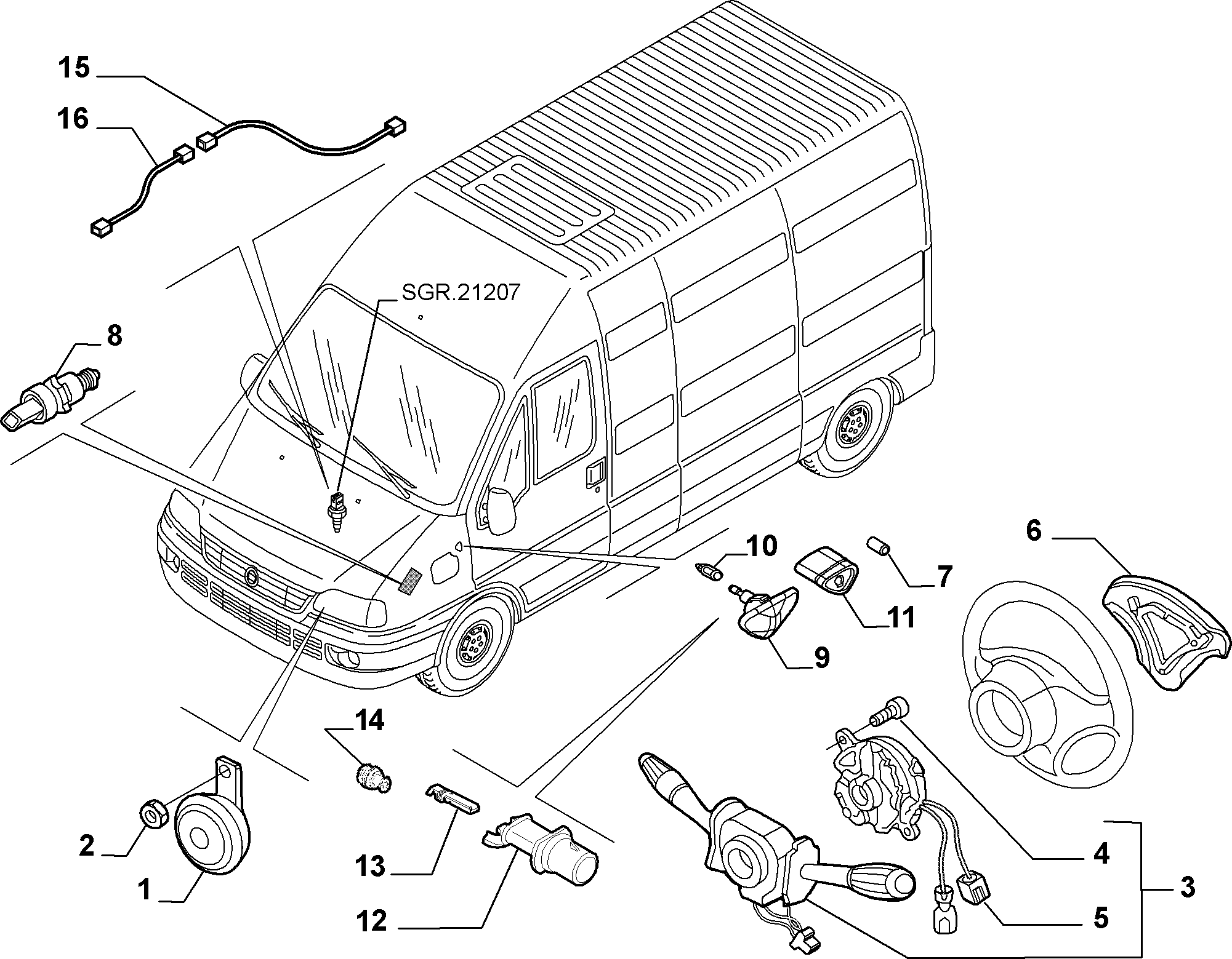 FCA 1347053080 - Claxon allinparts.ro