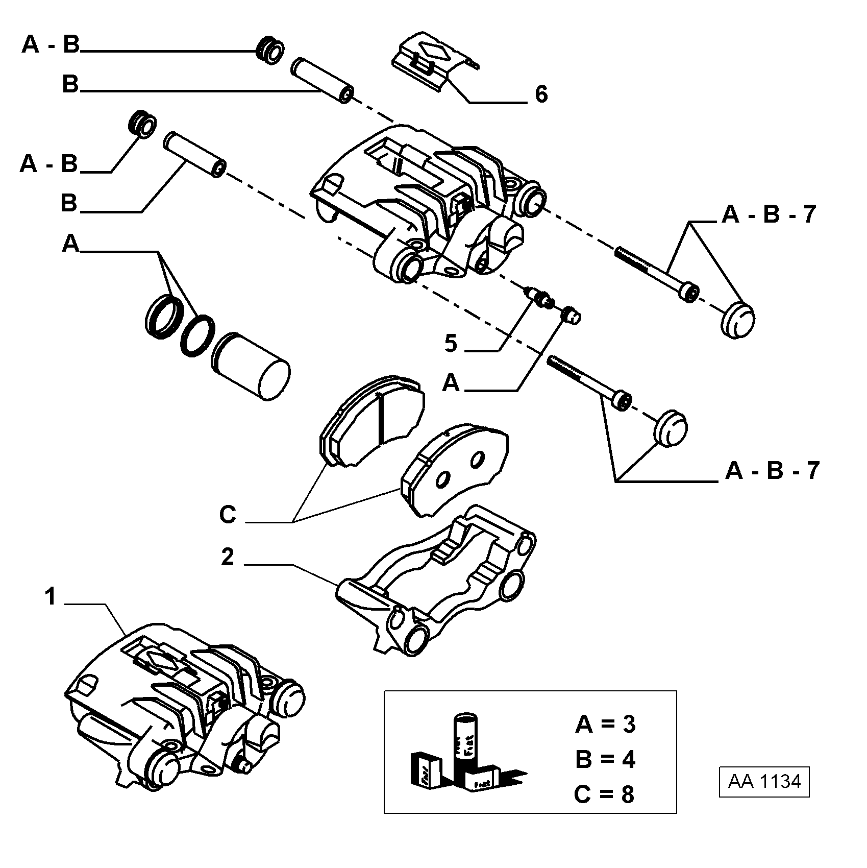 FCA 77364046 - Set reparatie, etrier allinparts.ro