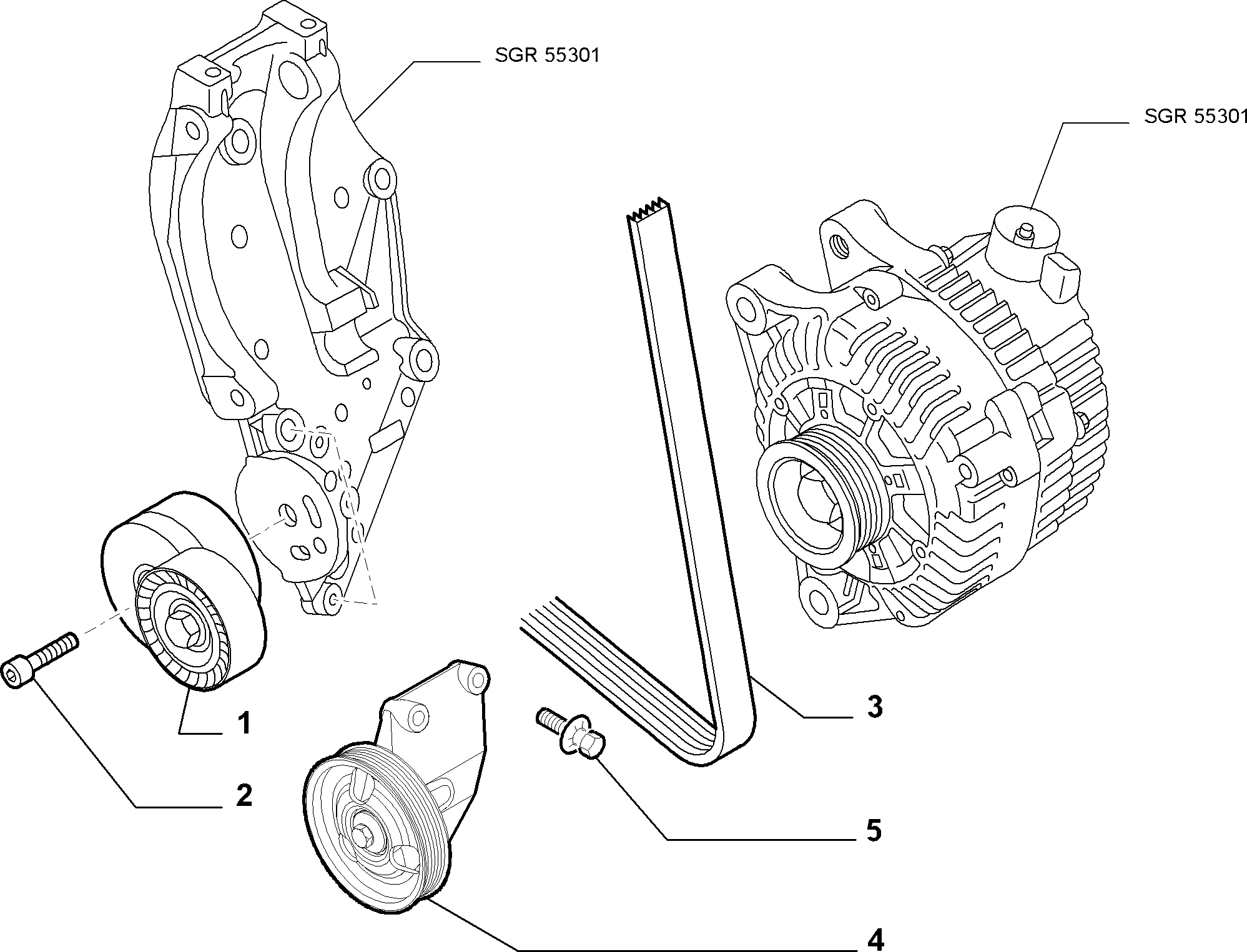 FCA 9660484680 - Rola ghidare / conducere, curea transmisie allinparts.ro