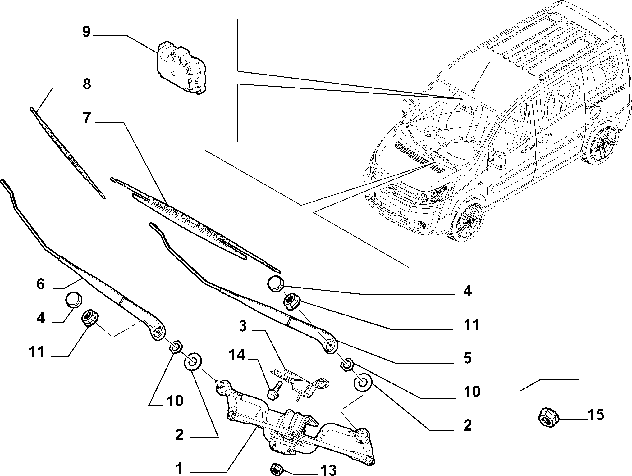FCA 9467186780 - Lamela stergator allinparts.ro