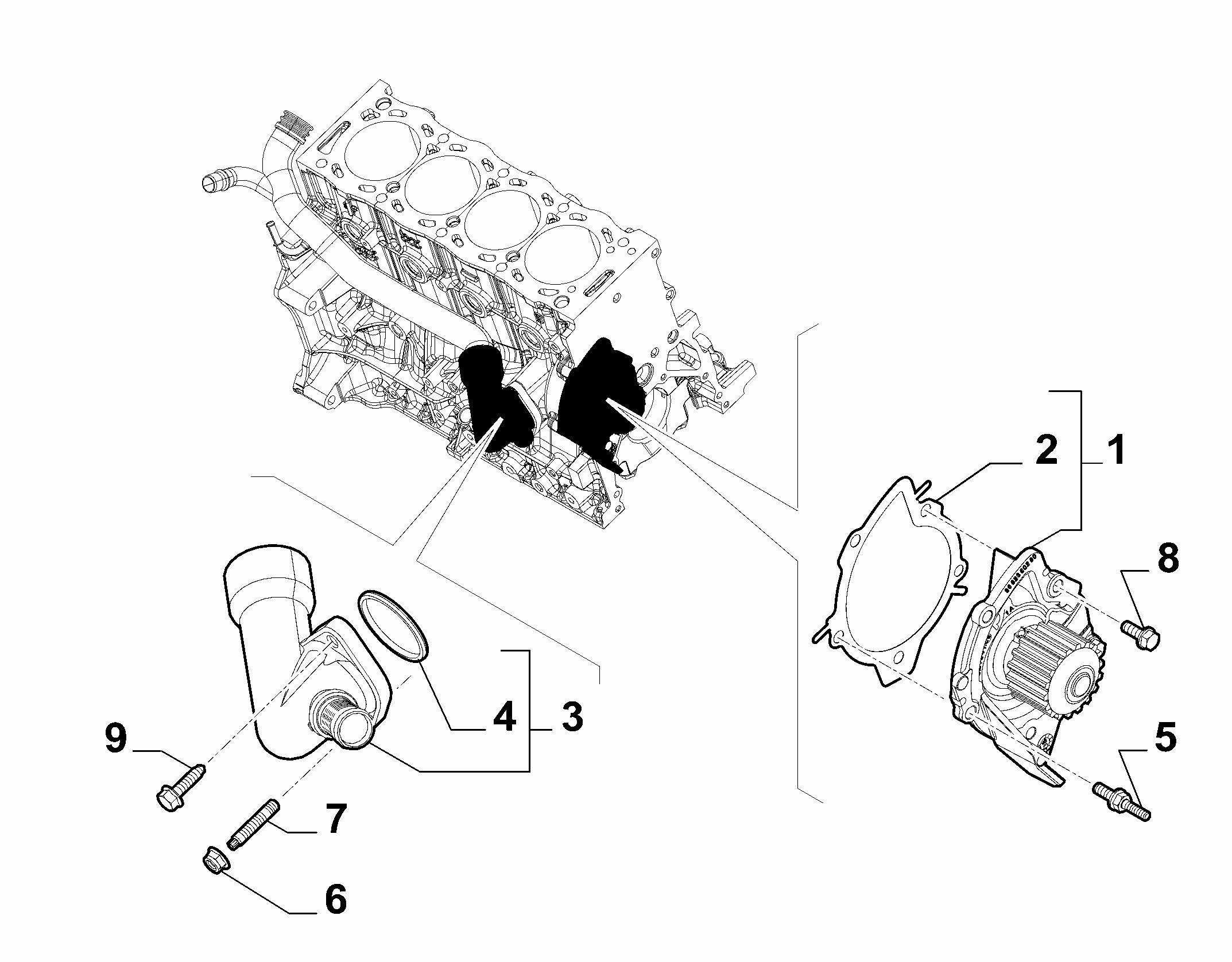 FCA 9682360280 - Pompa apa allinparts.ro
