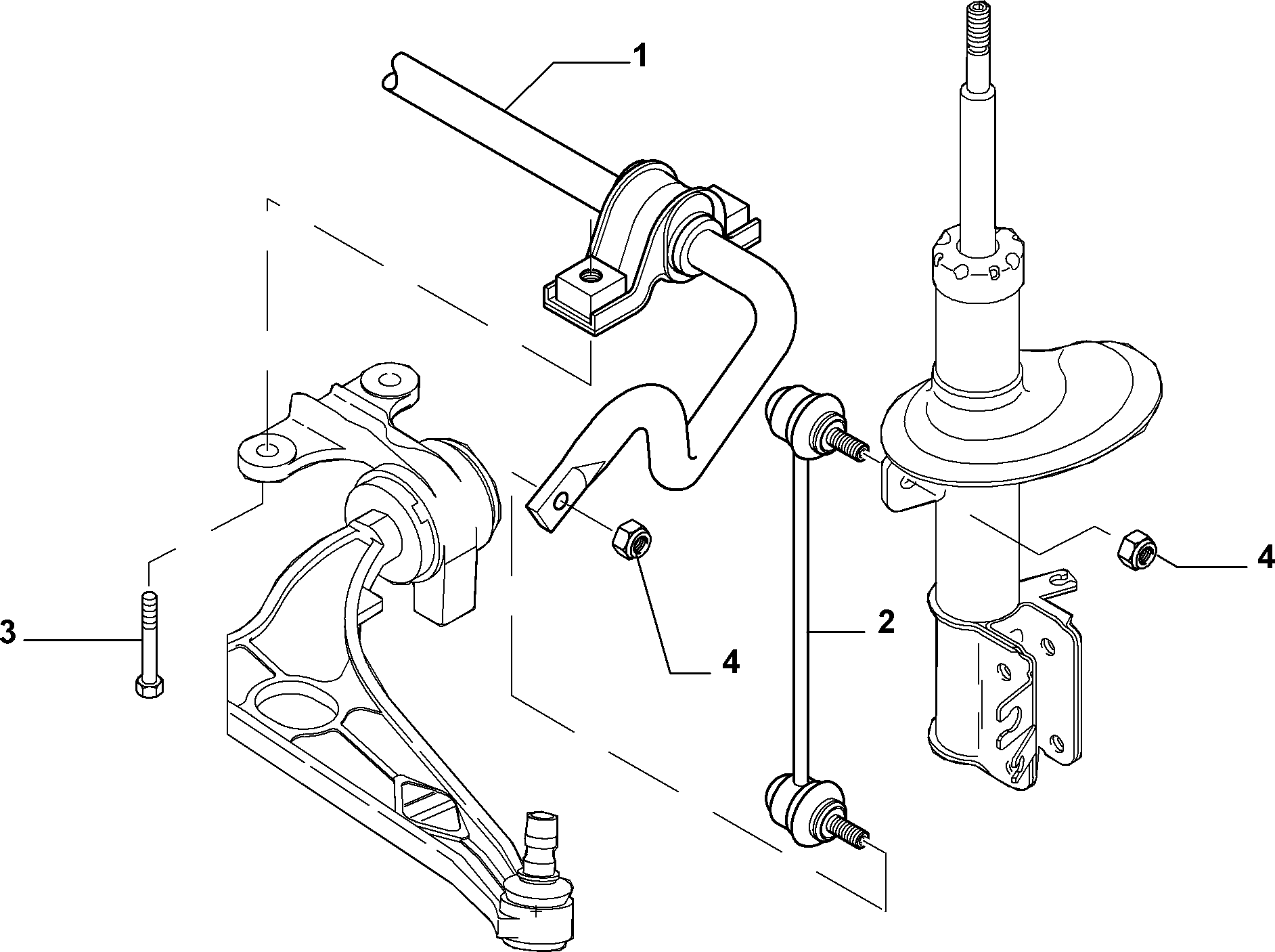 PSA 1440123280 - Bucsa, bara stabilizare allinparts.ro