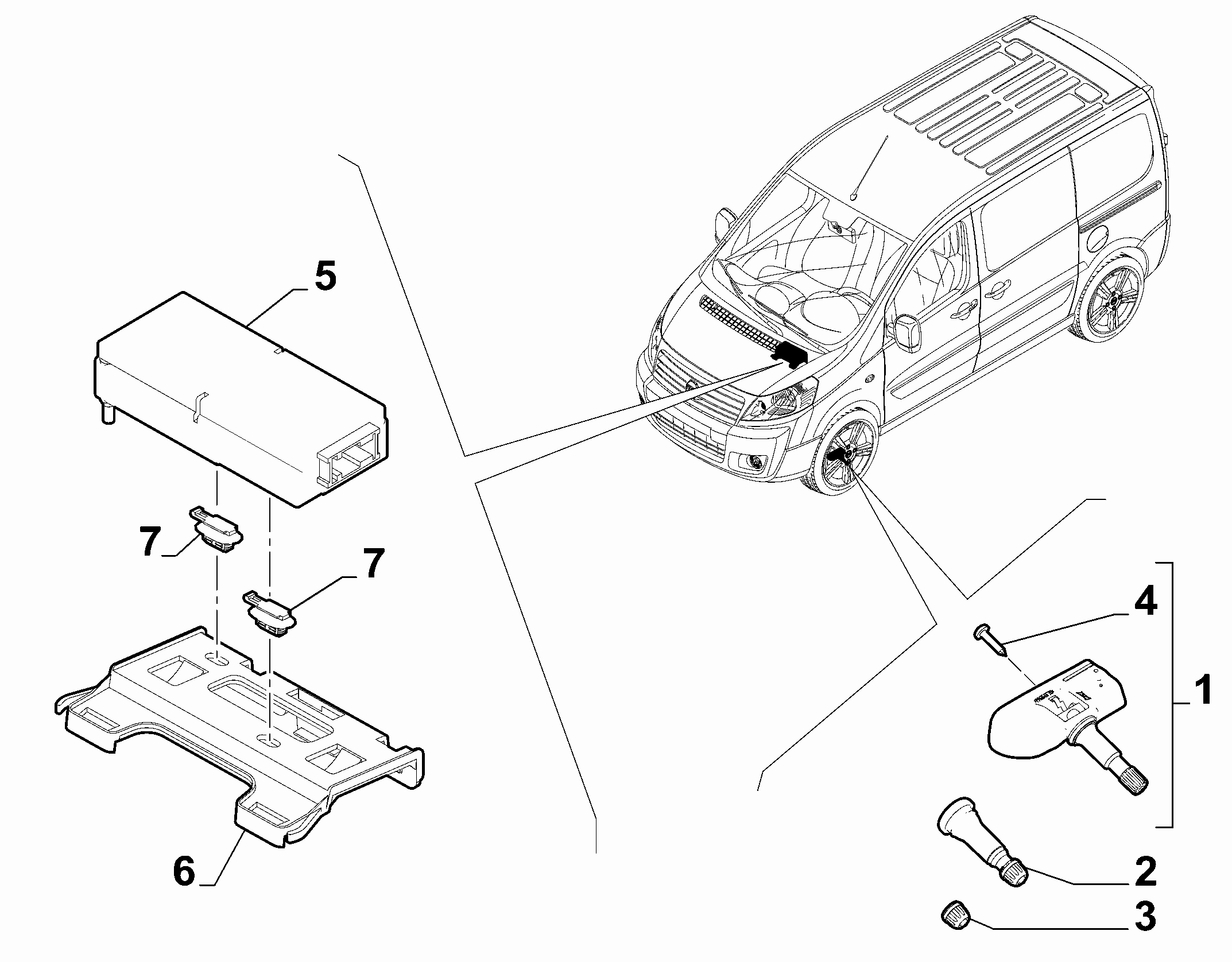 PSA 9808859080 - Senzor, sistem de control al presiunii pneuri allinparts.ro