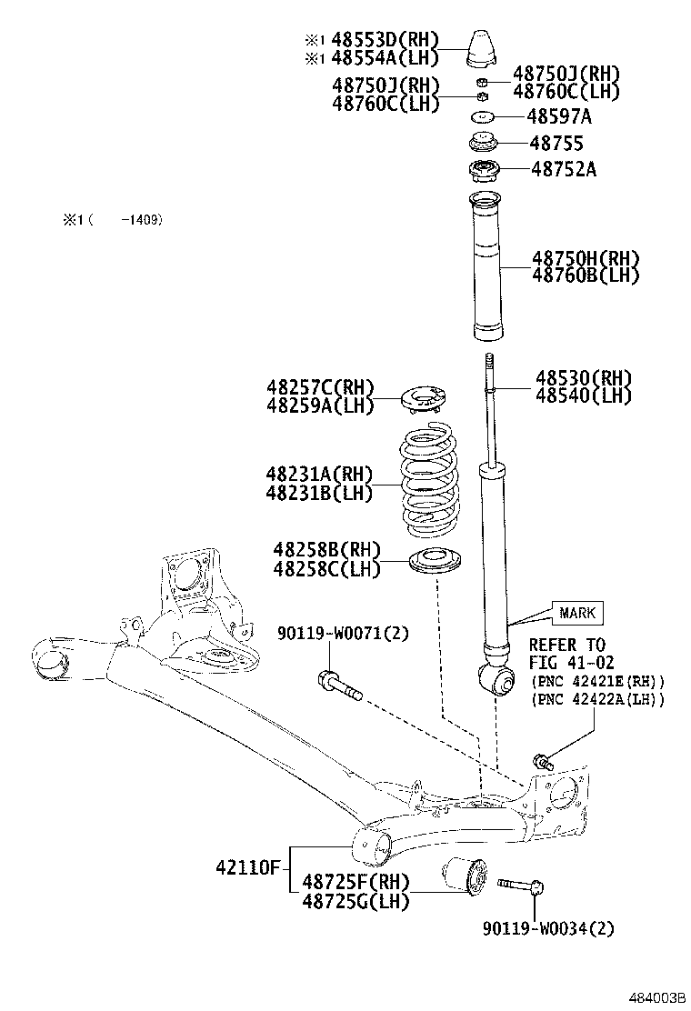 TOYOTA 487500H010 - Chit protectie praf,amortizor allinparts.ro