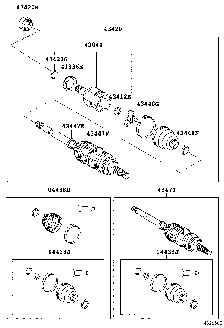 TOYOTA 434708Z012 - Set articulatie, planetara allinparts.ro