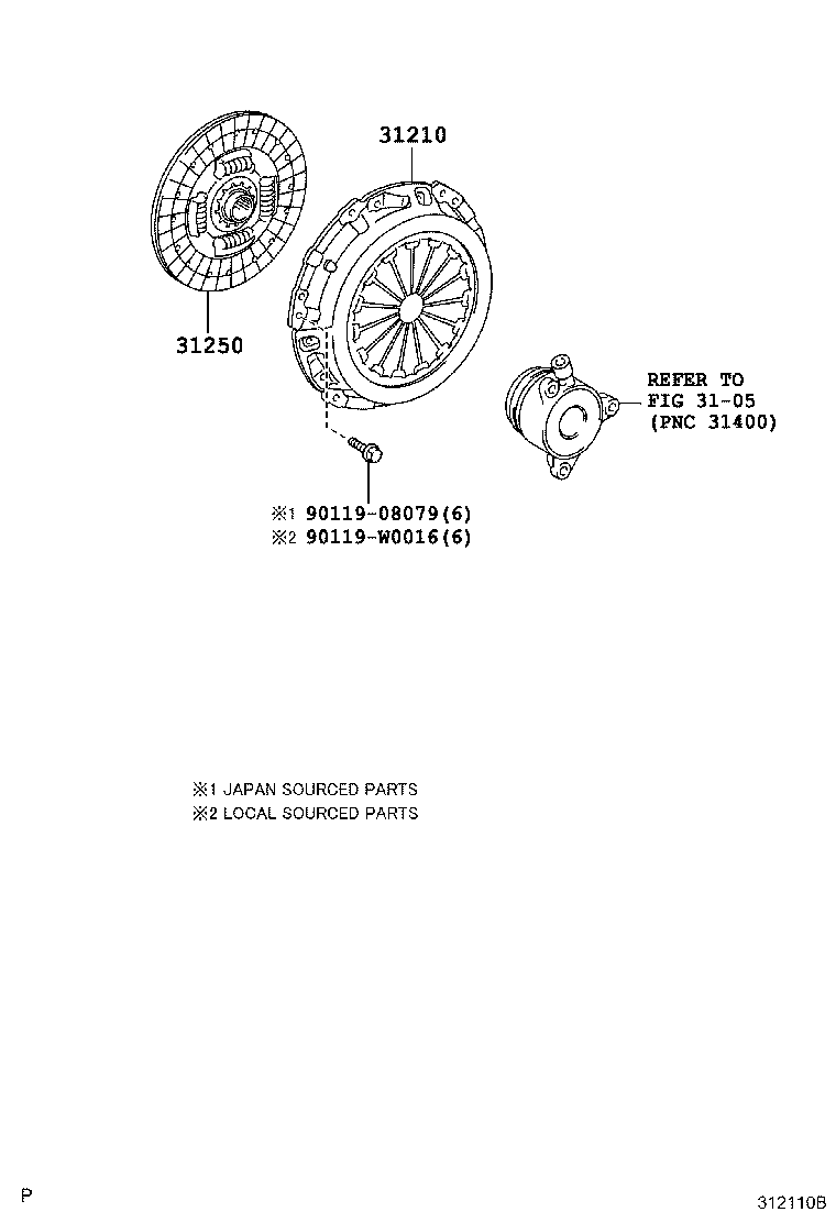 TOYOTA 31250-52240 - Disc ambreiaj allinparts.ro
