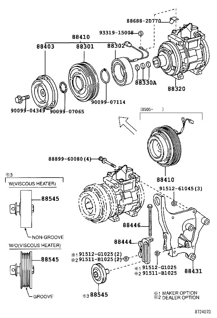 TOYOTA 88320-60700 - Compresor, climatizare allinparts.ro