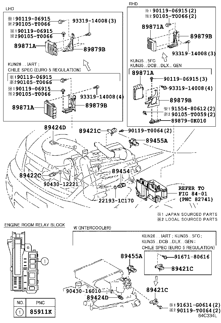 TOYOTA 89454-20010 - Senzor,temperatura lichid de racire allinparts.ro