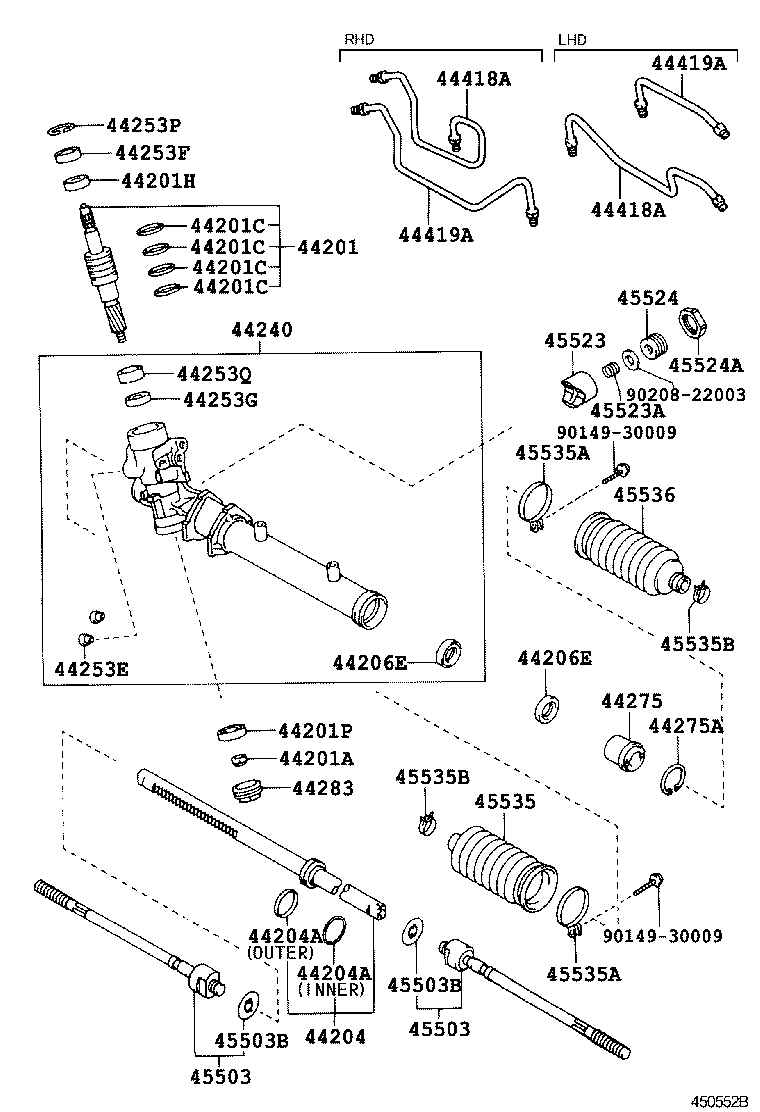 TOYOTA 45503-19215 - Articulatie axiala, cap de bara allinparts.ro