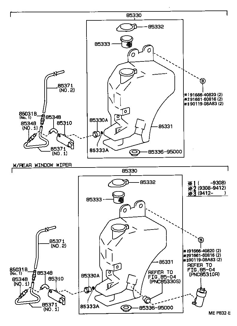 TOYOTA 85330-28040 - Pompa de apa,spalare parbriz allinparts.ro